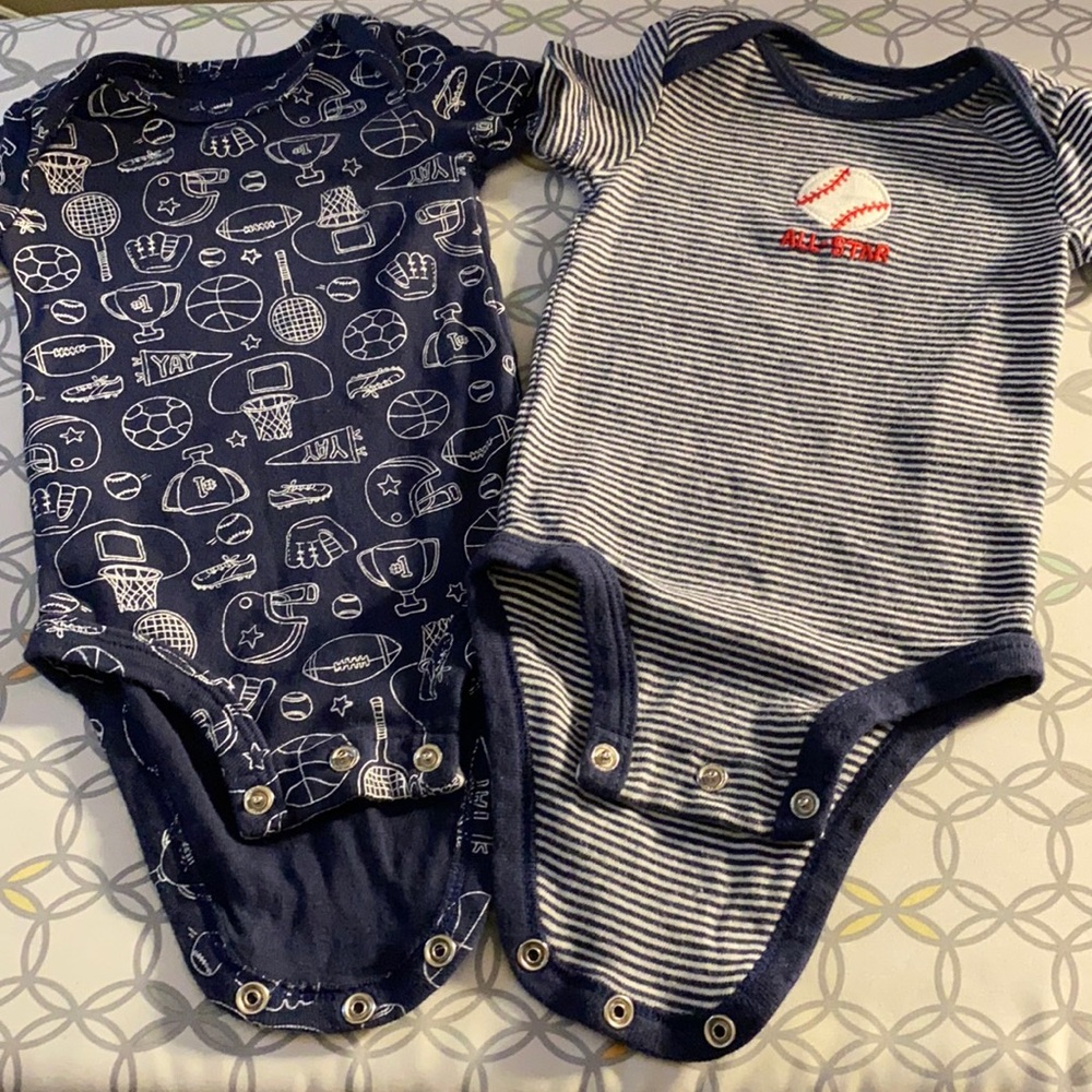 Sports Onesie Set. Size 3 Months